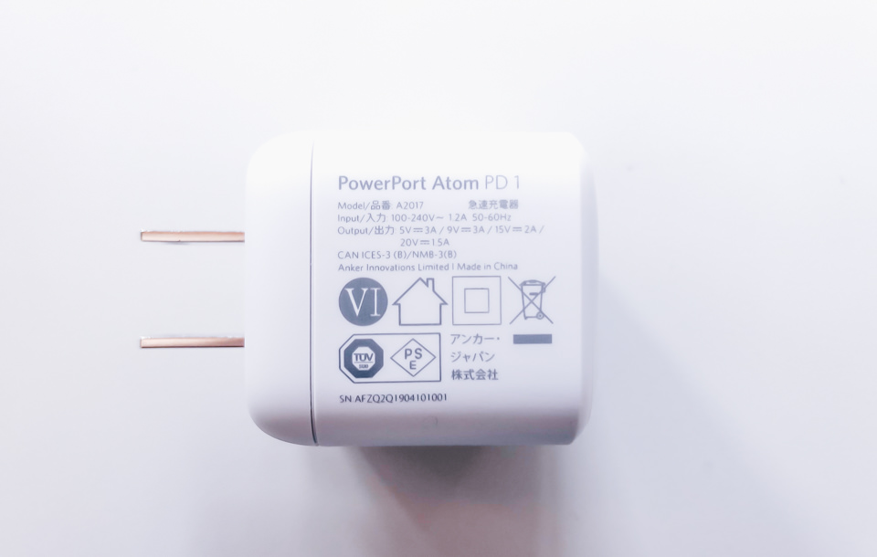 Anker PowerPort Atom PD1の本体